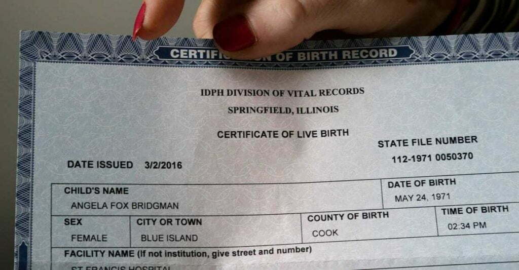 fake birth certificate Illinois