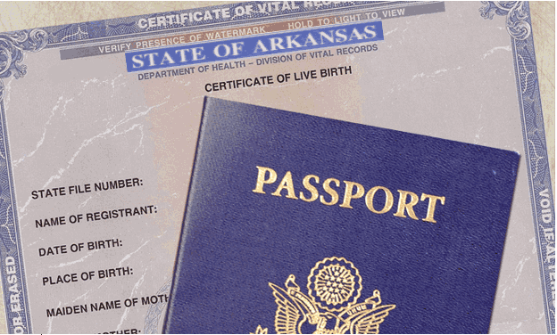 fake birth certificate - passport Arkansas state